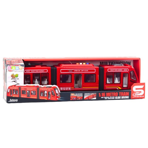 City Metro Opening Doors Lights Sounds Red 1:16 3