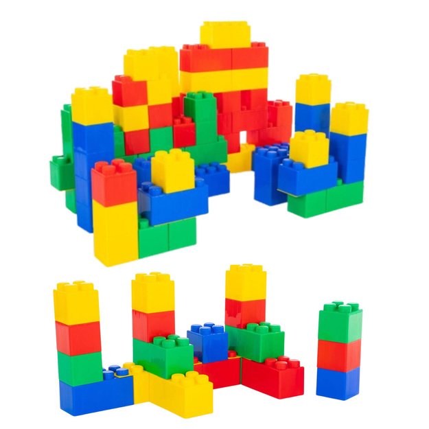 Set of Large Construction Blocks in a Bag, Colorful, 28.5x9x9 cm, 12 pcs. 2