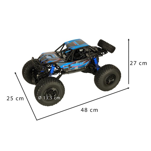 RC vikšrinis laipiojimo automobilis 1:10 4WD 48cm mėlynos spalvos