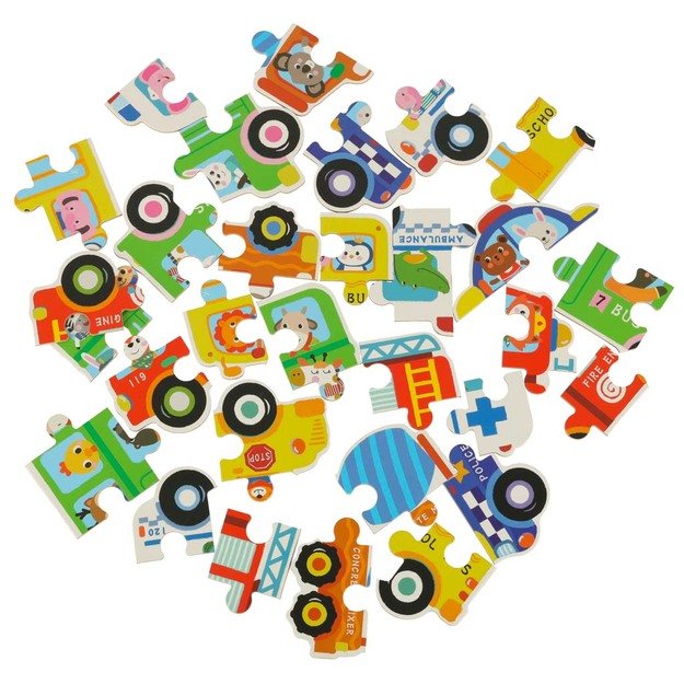 Konservuotos dėlionės transporto priemonės 30 dėlionių 6