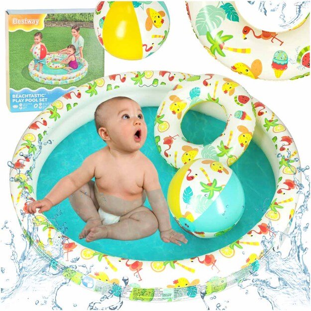 BESTWAY 51124 Baseino kamuolys apskritimo formos baseine 122cm 10