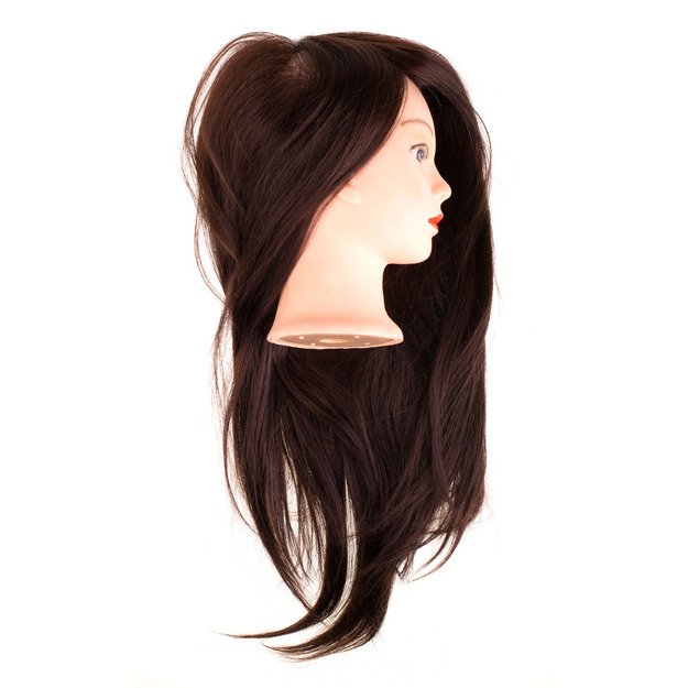 Kirpėjo mokymo galva natūralūs plaukai rudi 1