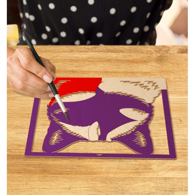 Splat Planet medinis 3D spalvinimo paveikslas, Katė 8