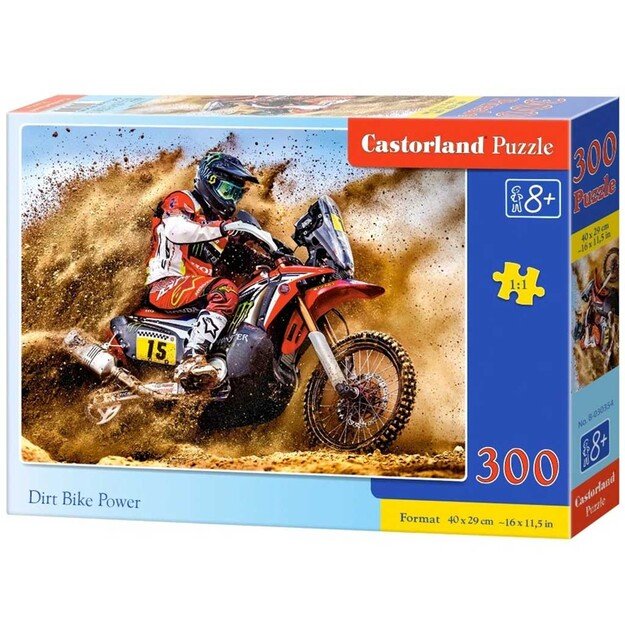 CASTORLAND Dėlionė 300 dalių Dirt Bike Power - Motociklininkas 8+