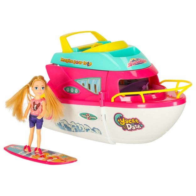 Lėlių valtis vakarėlis jachta išskleidžiama lėlė banglentė 6
