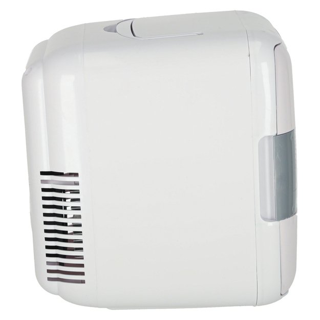 Elektrinis automobilinis mini kelioninis šaldytuvas maistui, kosmetikai, šildymui, šaldymui 2in1, 4L, baltos spalvos 7