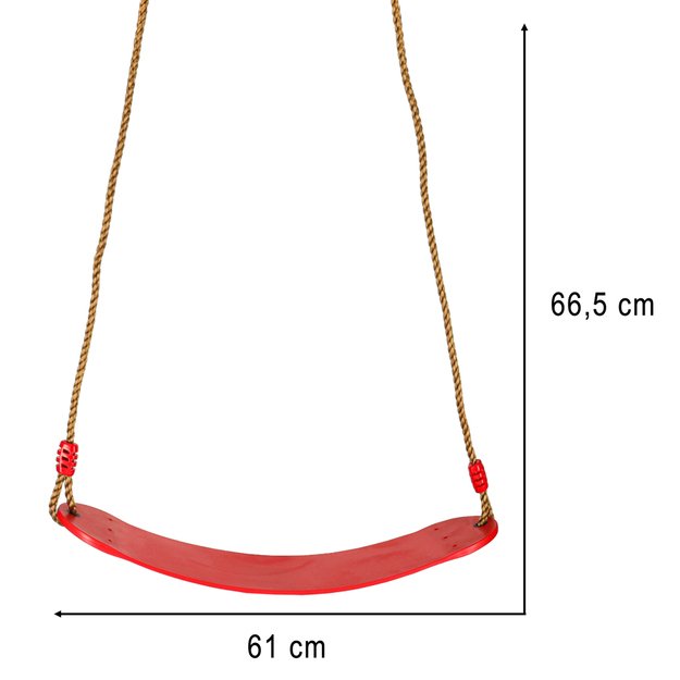 Vaikų sodo sūpynės plokščios patvarios raudonos spalvos 2