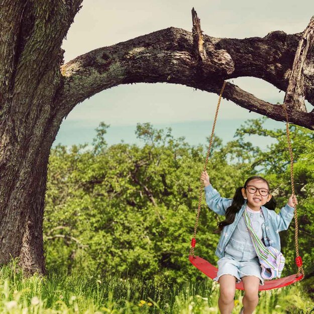 Vaikų sodo sūpynės plokščios patvarios raudonos spalvos 1