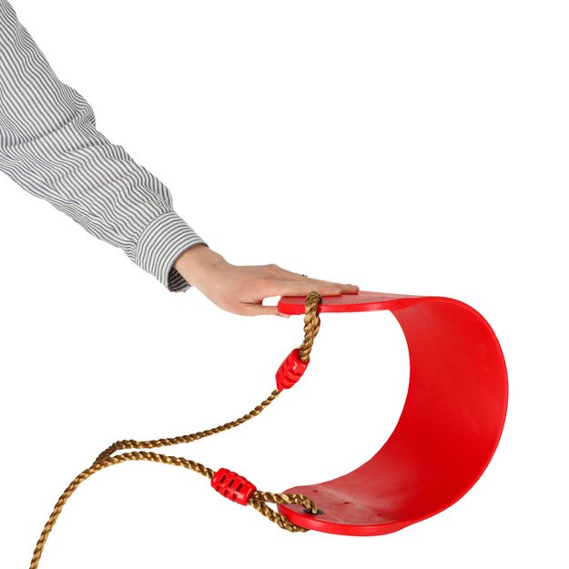 Vaikų sodo sūpynės plokščios patvarios raudonos spalvos 4