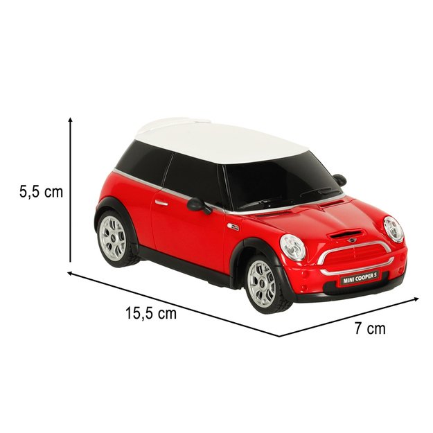 Rastar 15000 MINI Cooper S 1:24 raudonas nuotolinio valdymo automobilis 6
