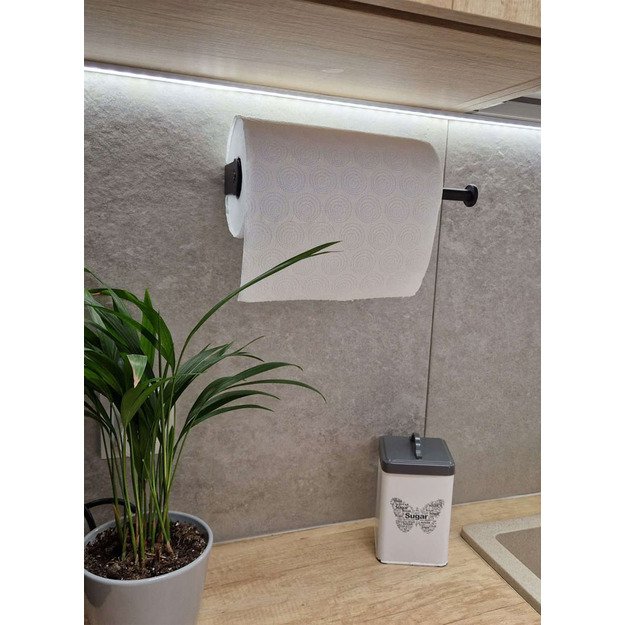 Kitchen paper towel holder with hanger