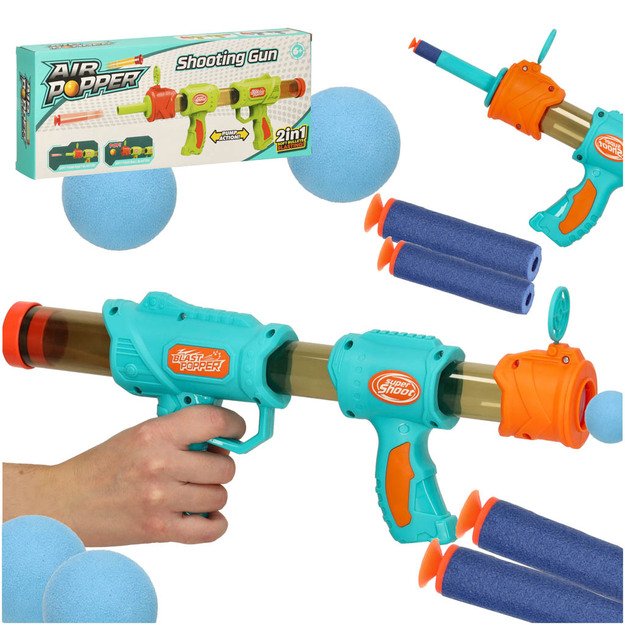  Nerfy 2-in-1  mėlynas šovinių pistoletas