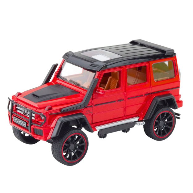 Off-Road Car Metal Pull-Back Drive Opening Doors Red 1:22 2