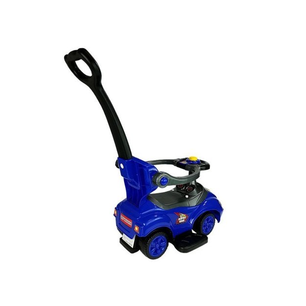 Toddlers Ride On Push Along with Parent Handle Mega Car 3in1 Blue 4