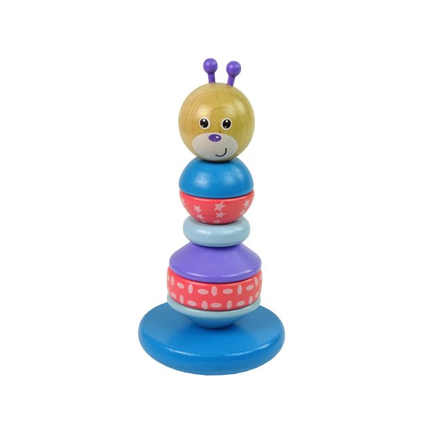 Wooden Teddy Bear Educational Pyramid Balancing Tower 1