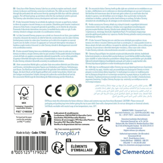 Clemmy Sensory Cube for Babies Clementoni 17902 4