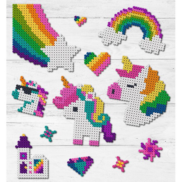 Splat Planet pixel art Iron on beads, Unicorns