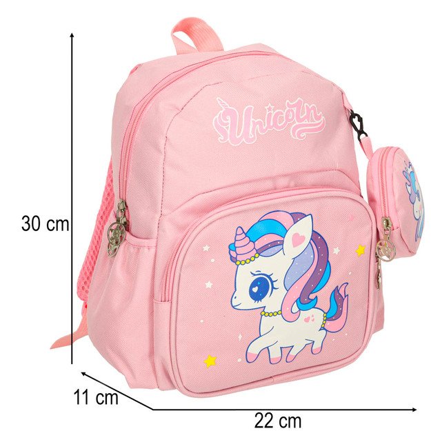 Vaikiška kuprinė rožinė (pink unicorn) 2