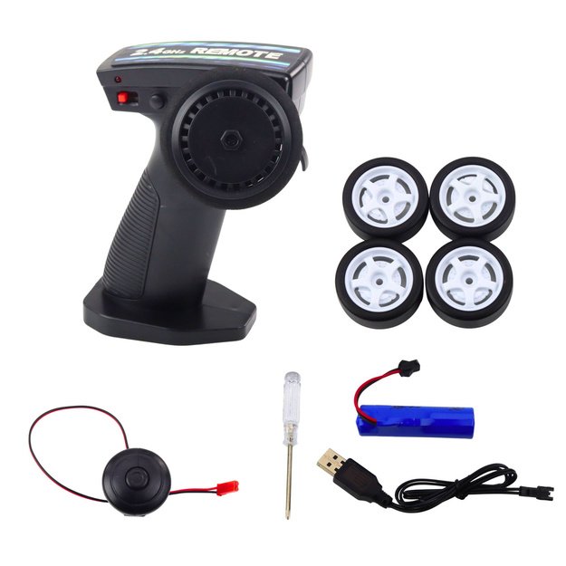 RC Sports Car with Illuminated Drift Body Orange 2