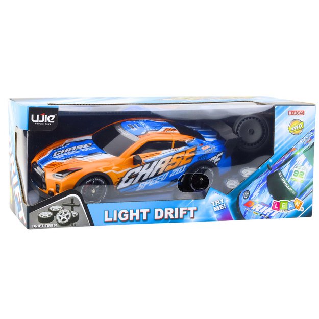 RC Sports Car with Illuminated Drift Body Orange 3
