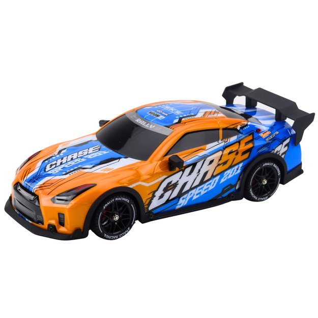 RC Sports Car with Illuminated Drift Body Orange 1