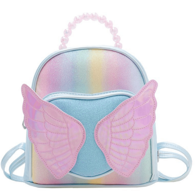 Children s Backpack Shiny Wings Pearls Blue 22cm
