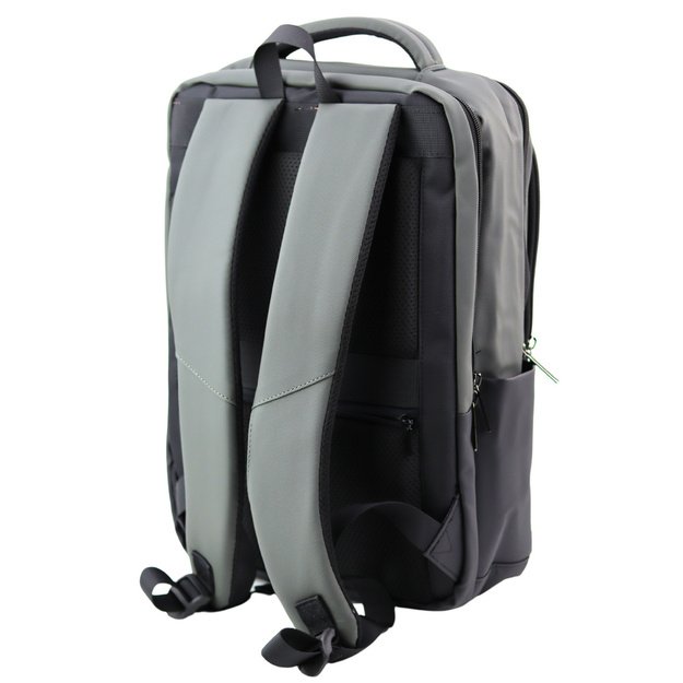 City Business Backpack USB Laptop Pocket Black Gray 16L 41cm 2