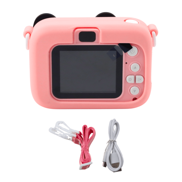 Digital Camera For Kids Mouse Pink 48Mpx HD 1080P 2