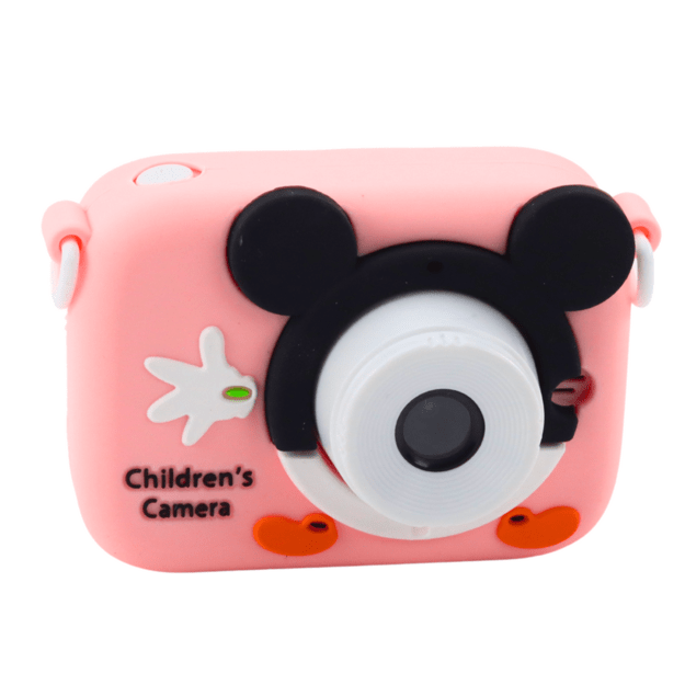 Digital Camera For Kids Mouse Pink 48Mpx HD 1080P 1