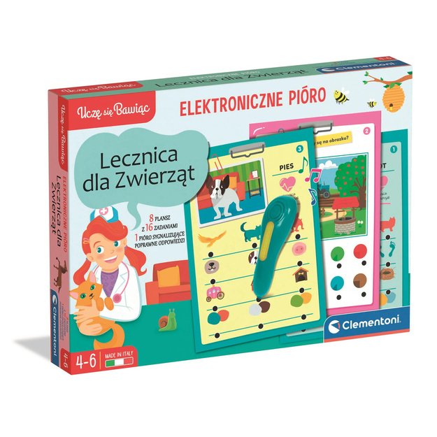 Talking Pen: 500 Questions Animal Clinic Edition Polish Version Clementoni 50389