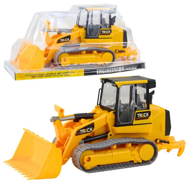 Crawler Bulldozer Construction Vehicle Movable Bucket Yellow