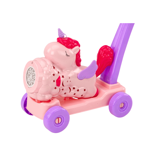 Bubble Machine Ride On Unicorn Lights Sounds Pink 2