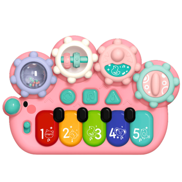 Interactive Piano For Kids Gears Pink 1