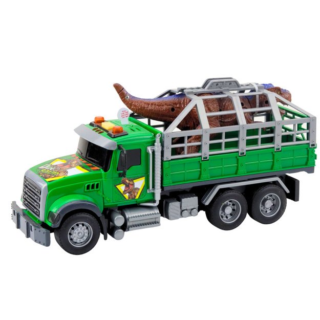 Dinosaur Transport Truck Figure Lights Sounds Green 1