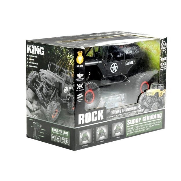 R/C automobilis monstras Jeep 1:18 juodas 1