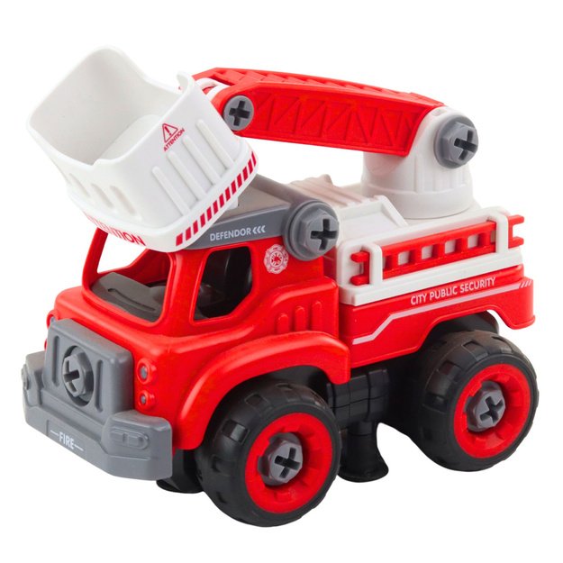 Fire Truck with Turning Boom, Remote Controlled, 2-in-1 Screwdriver 1