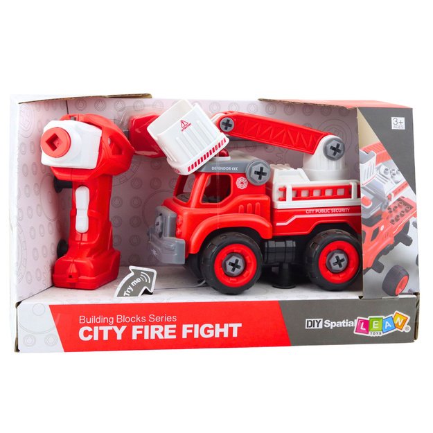 Fire Truck with Turning Boom, Remote Controlled, 2-in-1 Screwdriver 3