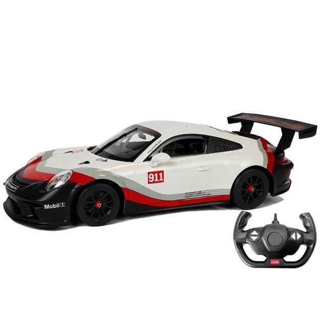 Automobilis R/C Porsche 911 GT3 CUP Rastar 1:14 Baltas 2