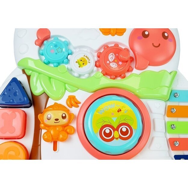 Educational Pusher for a Baby with an Interactive Microphone
