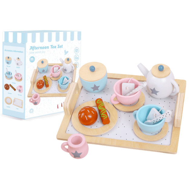 Coffee Tea Wooden Set Small Household Appliances Cookies 1