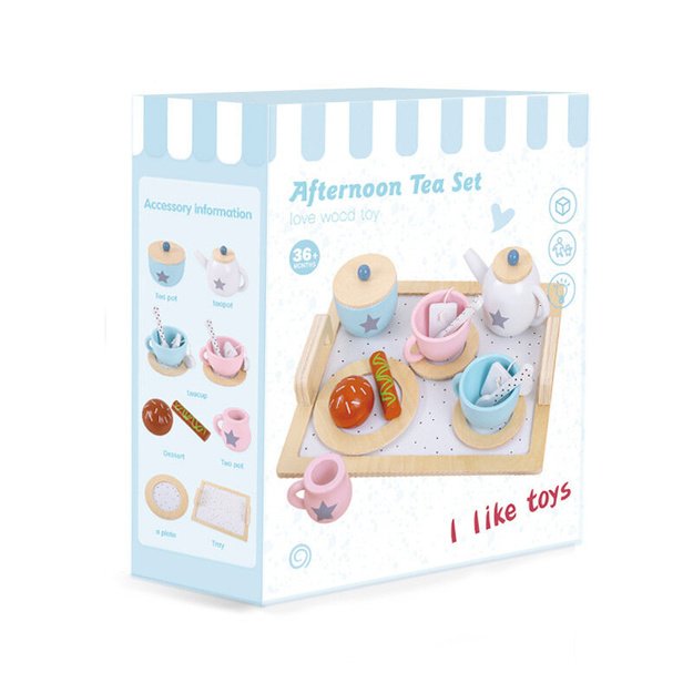 Coffee Tea Wooden Set Small Household Appliances Cookies 6