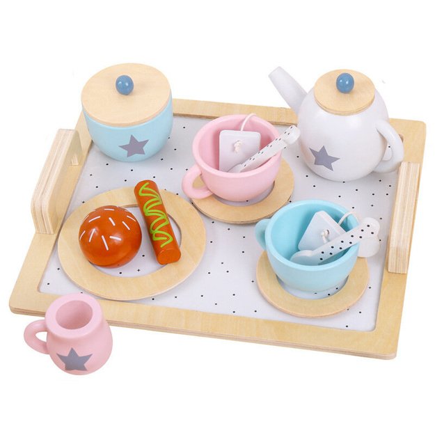 Coffee Tea Wooden Set Small Household Appliances Cookies 2