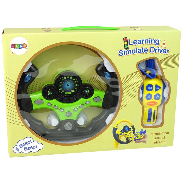 Steering Wheel Kit Keys Sound Lights Green 6