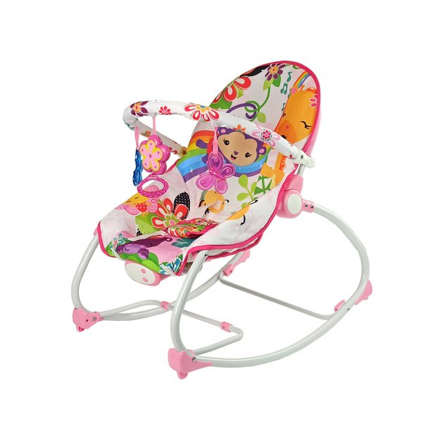 Supamasis krėslas 2in1 Pink Flower Sounds Vibration 1