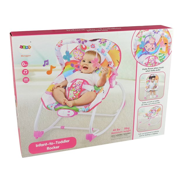 Supamasis krėslas 2in1 Pink Flower Sounds Vibration 5