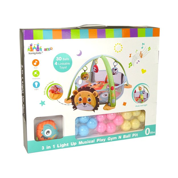 Mokomasis kilimėlis liūtas Kūdikių žaidimų aikštelė su kamuoliukais 4