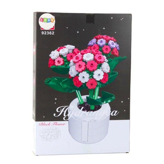 Construction Blocks Pink Hydrangea in a Pot 342 pcs. 2