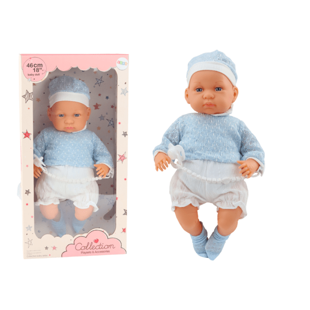 Baby Doll 46 cm Blue Pacifier Hat Socks