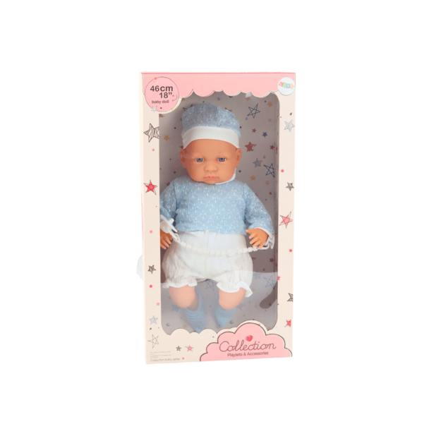 Baby Doll 46 cm Blue Pacifier Hat Socks