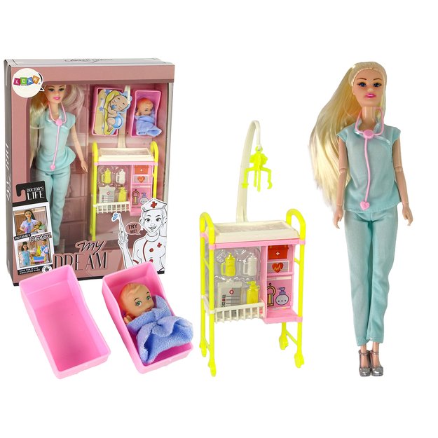 Vaikų lėlių gydytojo ilgų plaukų aksesuarai